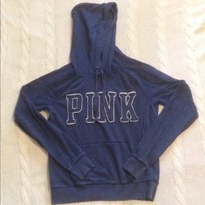 Marled blue PINK hoodie